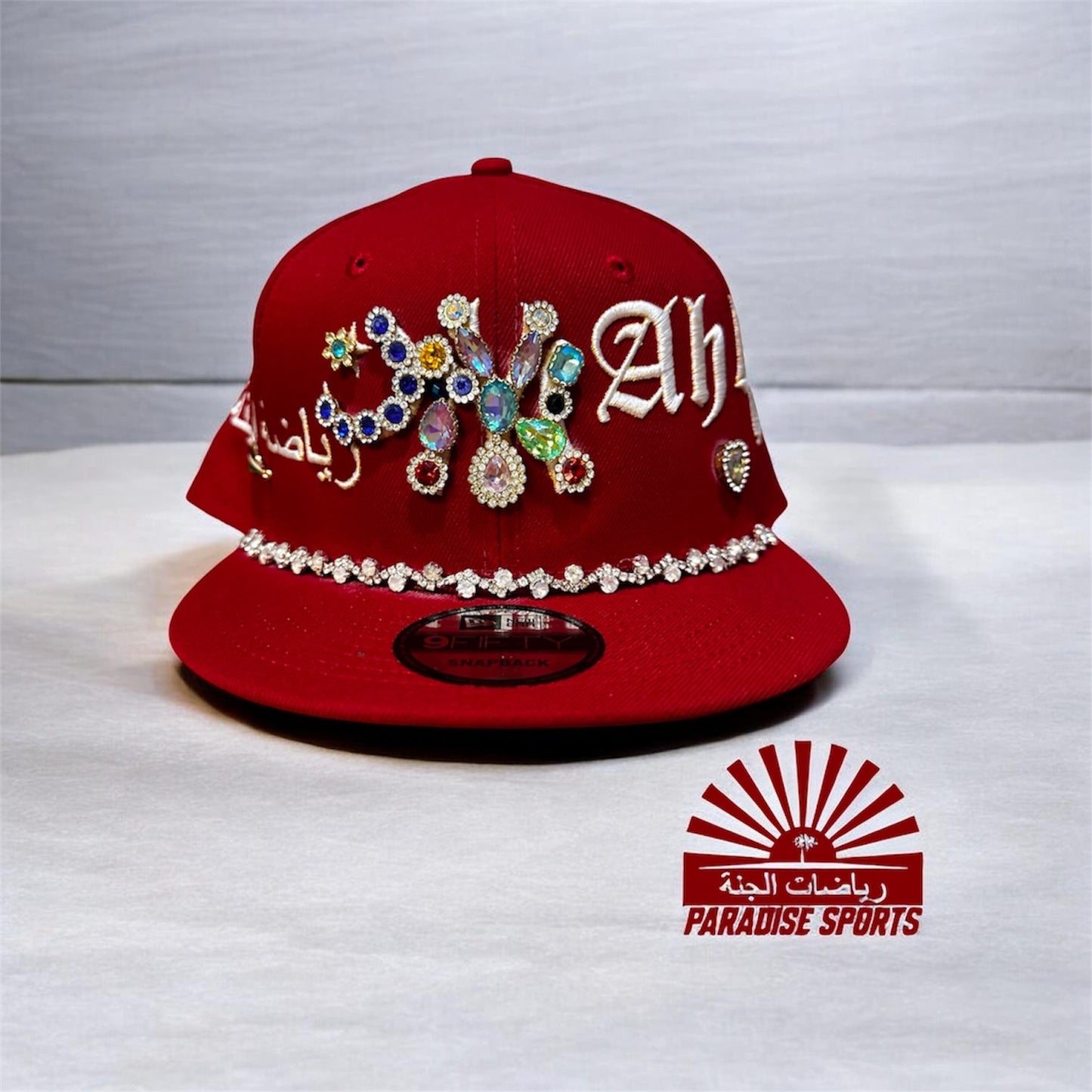Paradise Sports “Red NY Ahks Crown” Super Iced Snapback