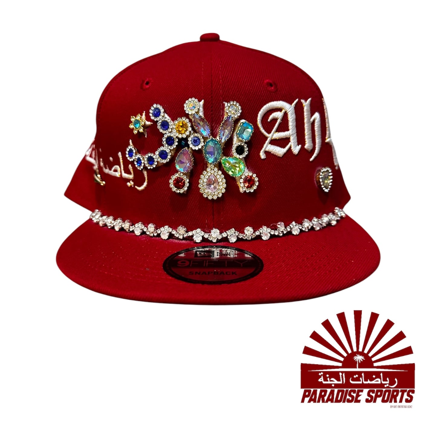 Paradise Sports “Red NY Ahks Crown” Super Iced Snapback