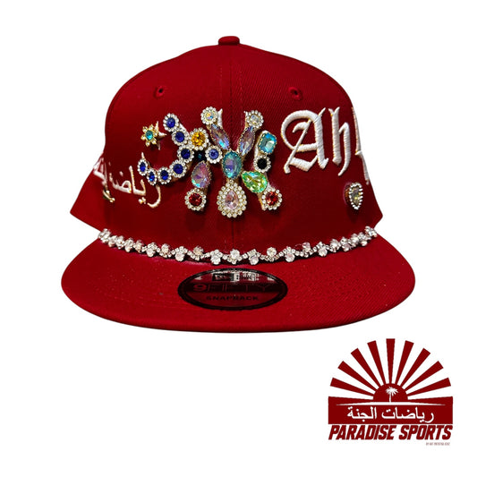 Paradise Sports “Red NY Ahks Crown” Super Iced Snapback