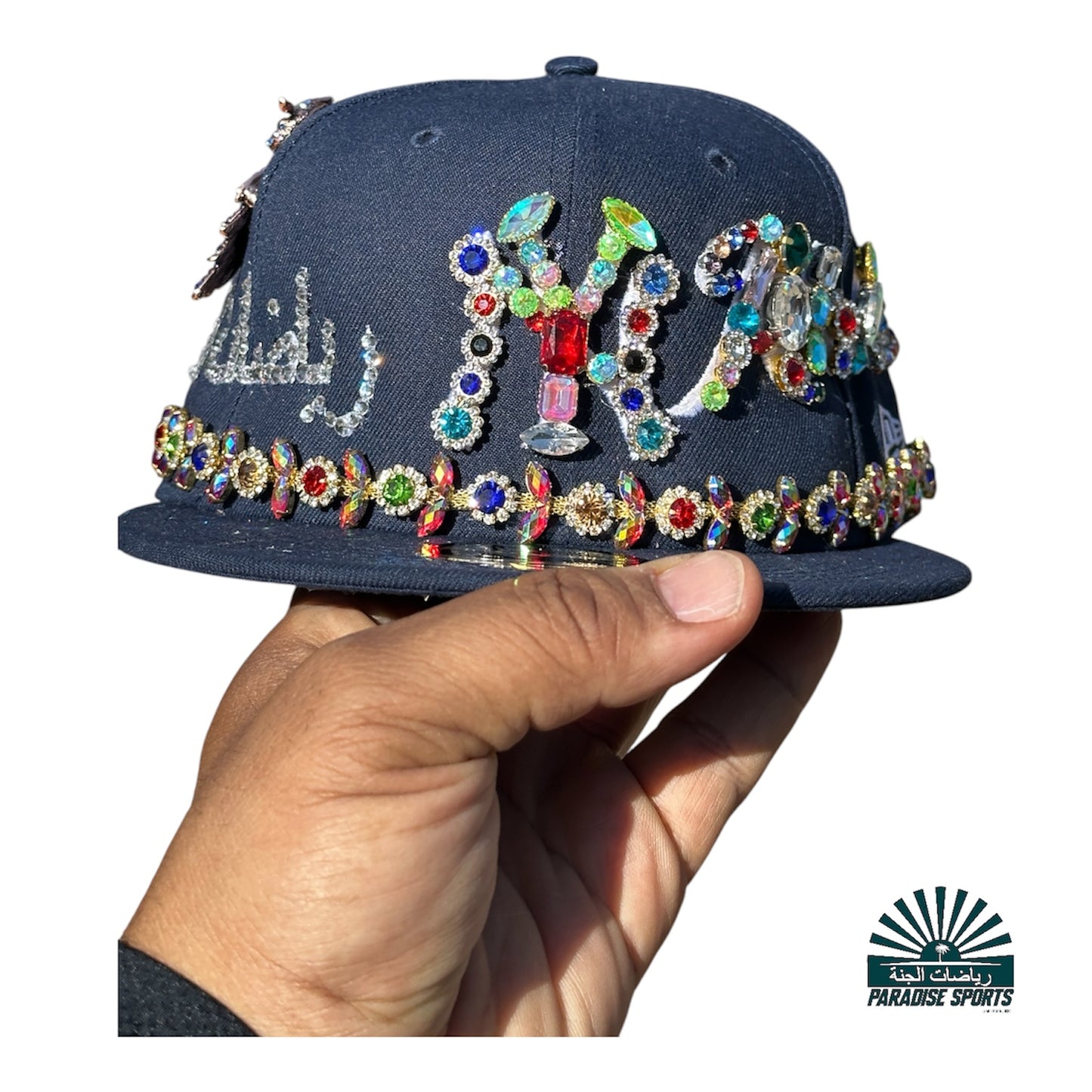 Paradise Sports “NY Ahks Crown” Hand-Jeweled Snapback