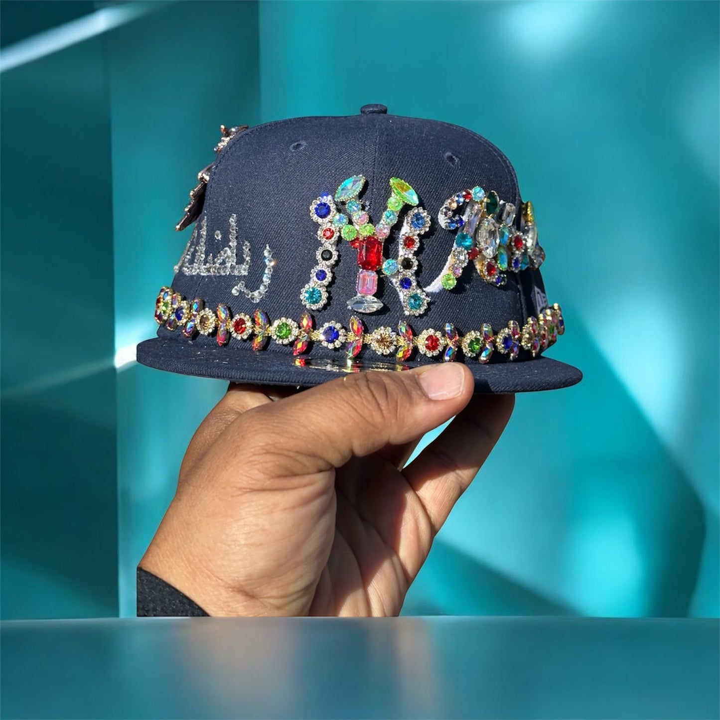 Paradise Sports “NY Ahks Crown” Hand-Jeweled Snapback