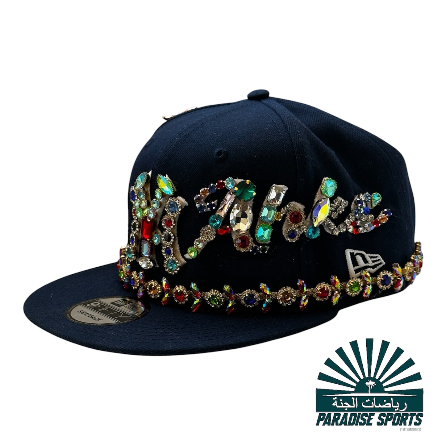Paradise Sports “NY Ahks Crown” Hand-Jeweled Snapback
