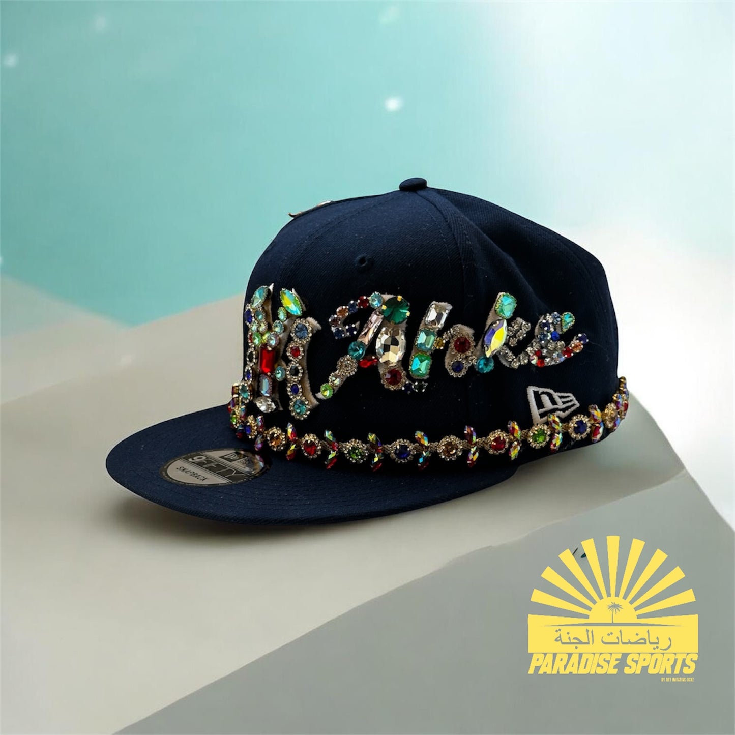 Paradise Sports “NY Ahks Crown” Hand-Jeweled Snapback